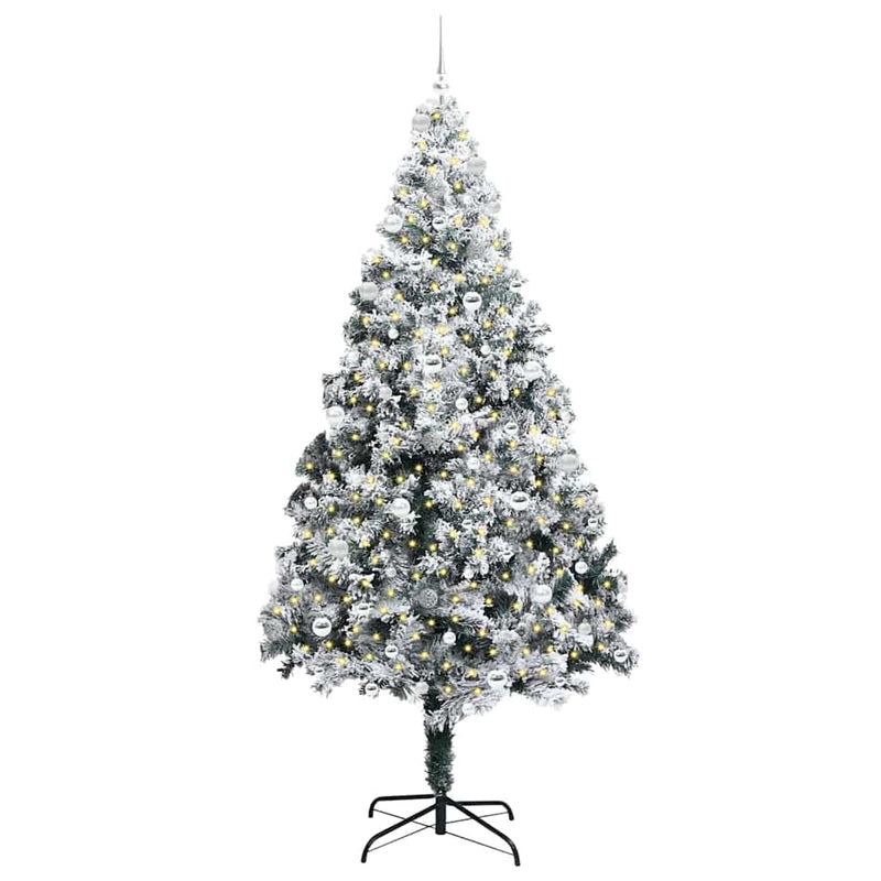 Load image into Gallery viewer, Vidaxl kunstkerstboom met 300 led wit 240 cm pvc en staal en kunststof

