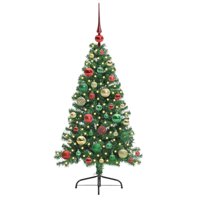 Load image into Gallery viewer, Vidaxl kunstmatig voorverlicht kerstboom met 150 led groen 120 cm pvc
