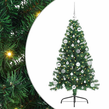 Vidaxl kunstmatig voorverlicht kerstboom met 150 led groen 150 cm pvc