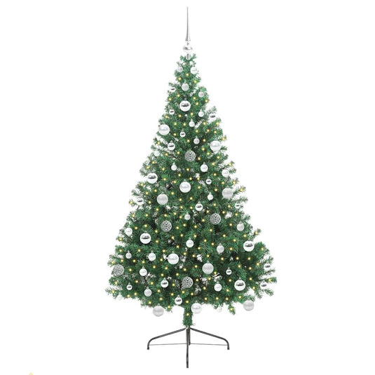 Vidaxl kunstmatig voorverlicht kerstboom met 300 led groen 180 cm pvc