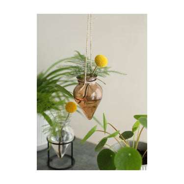 Ideas 4 seasons bloemenvaas breeze hangend ã˜6xh31cm amber