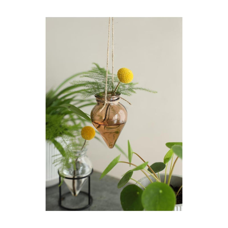 Load image into Gallery viewer, Ideas 4 seasons bloemenvaas breeze hangend ã˜6xh31cm amber
