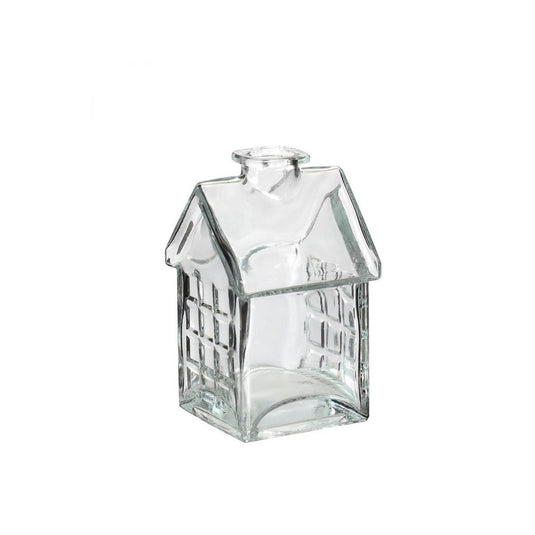 Ideas 4 seasons vaas glazenazen huisje 7x7,5xh12cm