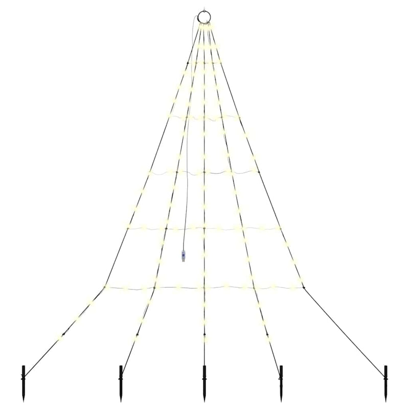 Load image into Gallery viewer, Vidaxl led kerstboom met grondspiesjes warmwit 182 cm metaal
