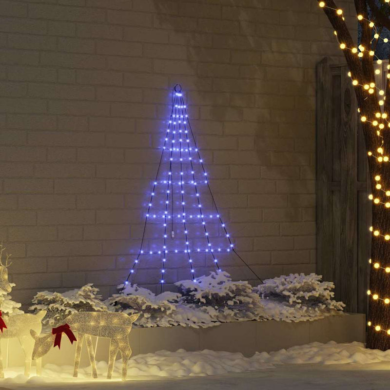 Load image into Gallery viewer, Vidaxl led kerstboom met grondspiesjes met 112 led blauw 182 cm metaal
