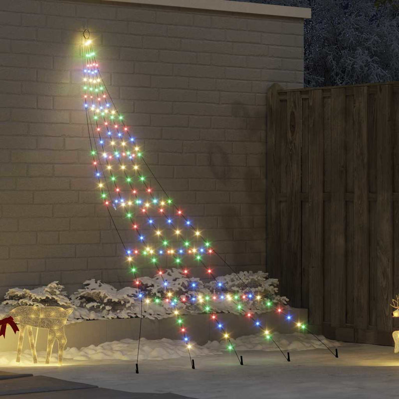 Load image into Gallery viewer, Vidaxl led kerstboom met grondspiesjes multikleur 306 cm metaal
