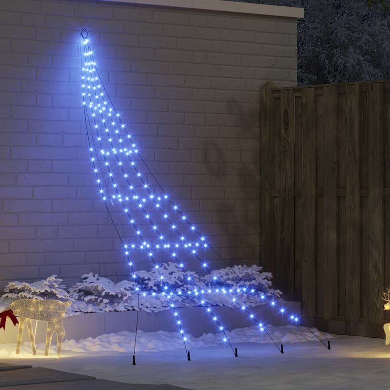 Load image into Gallery viewer, Vidaxl led kerstboom met grondspiesjes met 168 led blauw 306 cm metaal
