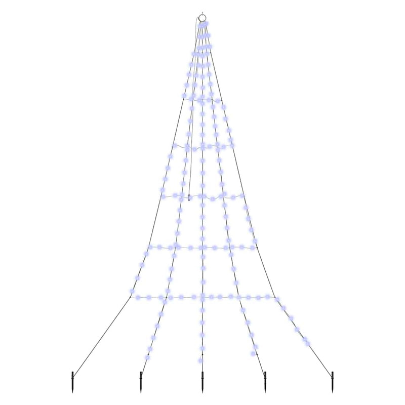 Load image into Gallery viewer, Vidaxl led kerstboom met grondspiesjes met 168 led blauw 306 cm metaal
