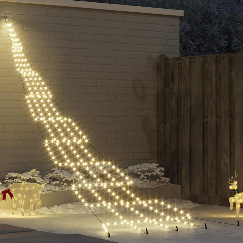 Load image into Gallery viewer, Vidaxl led kerstboom met grondspiesjes warmwit 511 cm metaal
