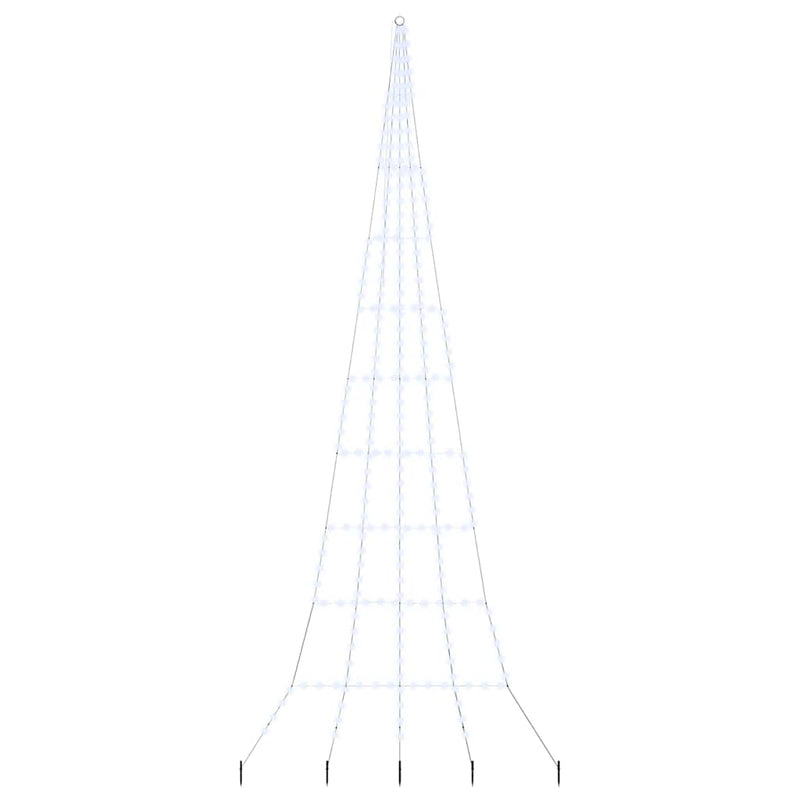 Load image into Gallery viewer, Vidaxl led kerstboom met grondspiesjes koudwit 511 cm metaal
