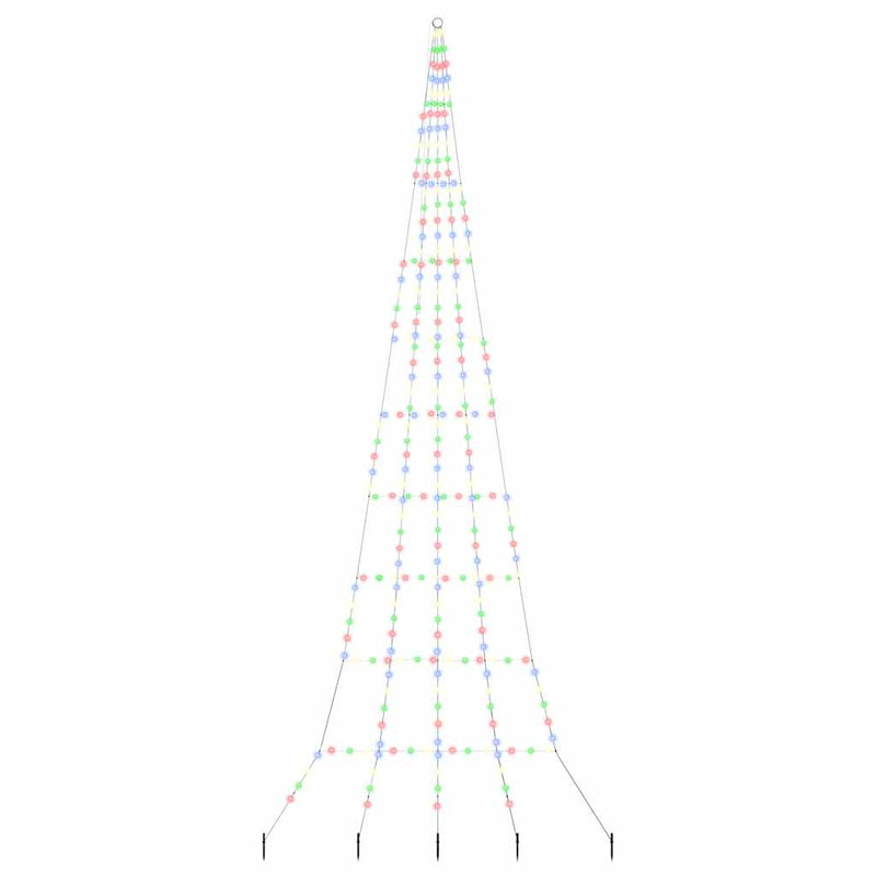 Load image into Gallery viewer, Vidaxl led kerstboom met grondspiesjes multikleur 511 cm metaal
