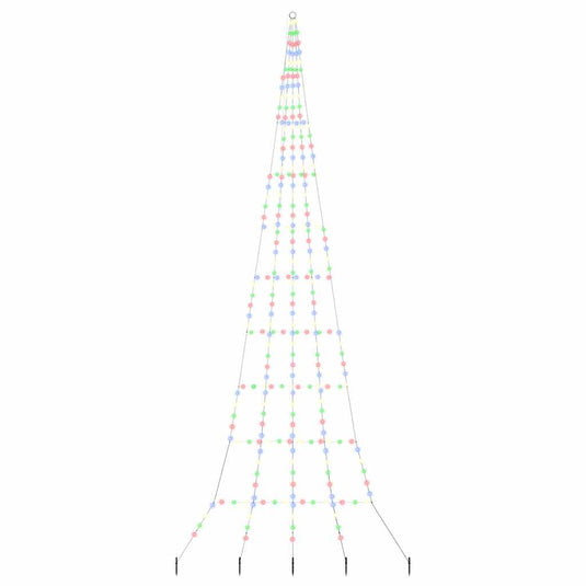 Vidaxl led kerstboom met grondspiesjes multikleur 511 cm metaal