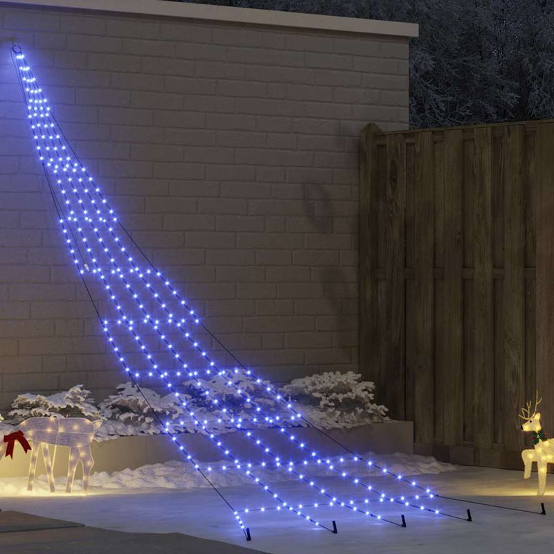Load image into Gallery viewer, Vidaxl led kerstboom met grondspiesjes met 276 led blauw 511 cm metaal

