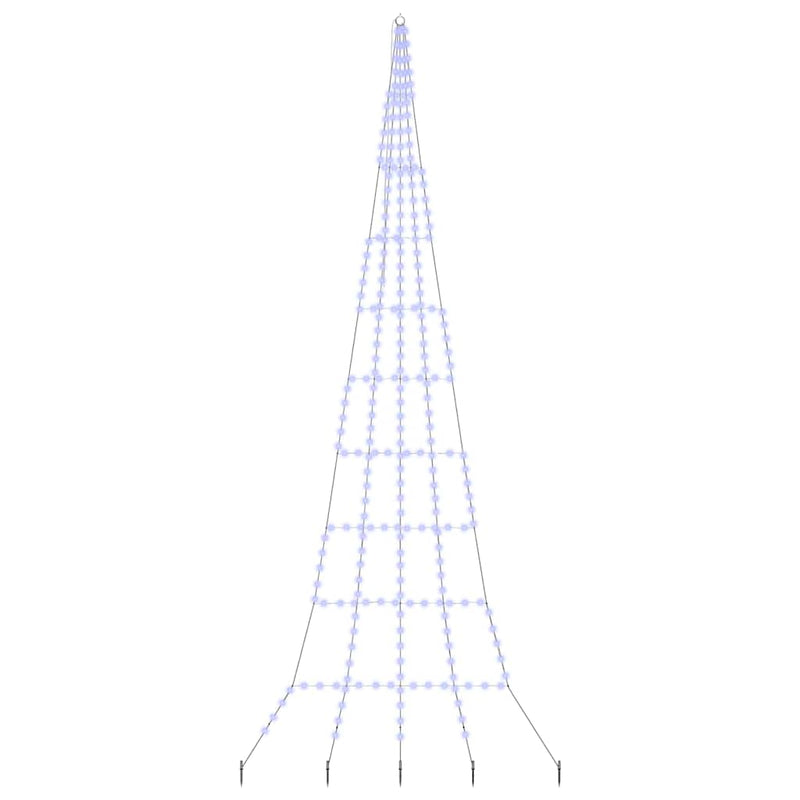 Load image into Gallery viewer, Vidaxl led kerstboom met grondspiesjes met 276 led blauw 511 cm metaal
