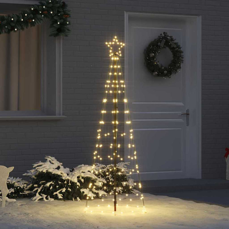 Load image into Gallery viewer, Vidaxl led kerstboom met grondspiesjes warmwit 250 cm ijzer
