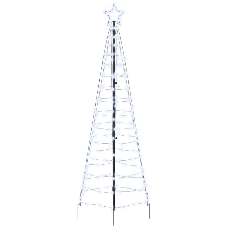 Load image into Gallery viewer, Vidaxl led kerstboom met grondspiesjes koudwit 250 cm ijzer
