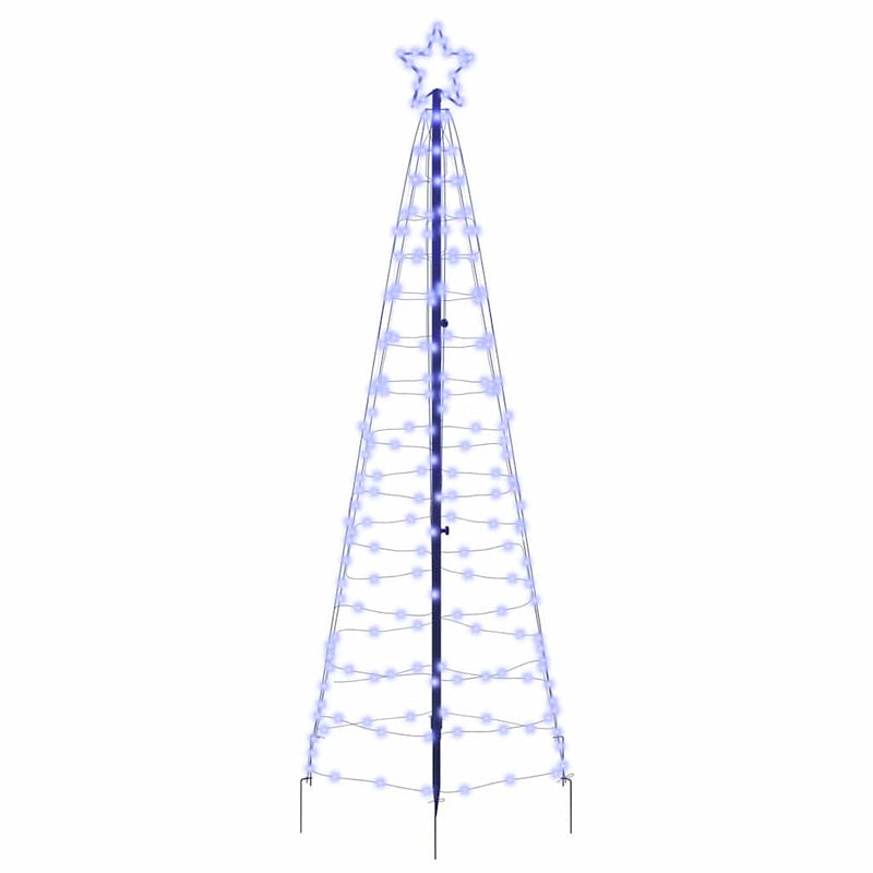 Load image into Gallery viewer, Vidaxl led kerstboom met grondspiesjes met 390 led blauw 250 cm ijzer
