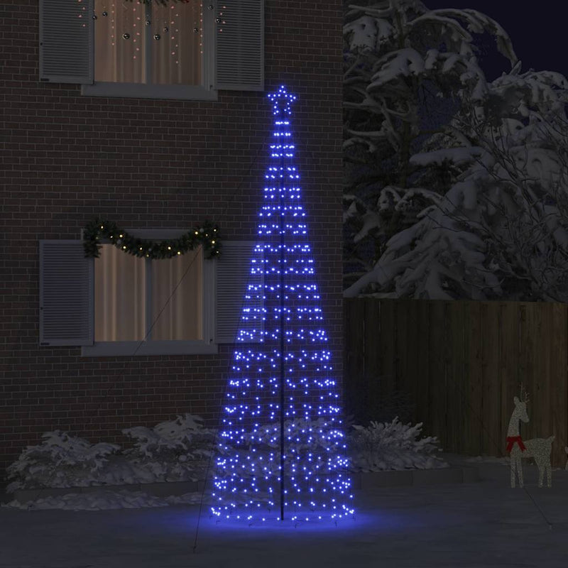 Load image into Gallery viewer, Vidaxl led kerstboom met grondspiesjes met 800 led blauw 400 cm ijzer
