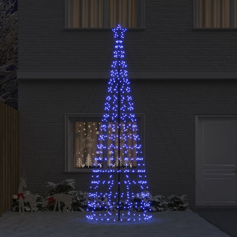 Load image into Gallery viewer, Vidaxl led kerstboom met grondspiesjes met 800 led blauw 400 cm ijzer
