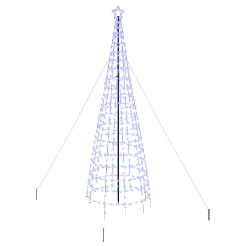 Load image into Gallery viewer, Vidaxl led kerstboom met grondspiesjes met 800 led blauw 400 cm ijzer
