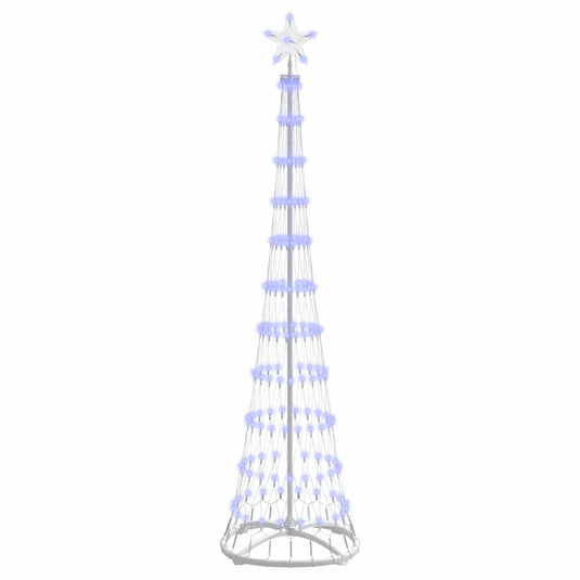 Vidaxl led kerstboom met 230 led blauw 51 x 51 x 190 cm metaal