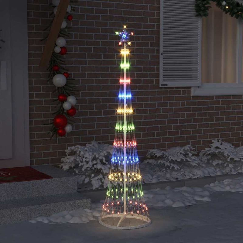 Load image into Gallery viewer, Vidaxl led kerstboom met 230 led multikleur 51 x 51 x 190 cm metaal
