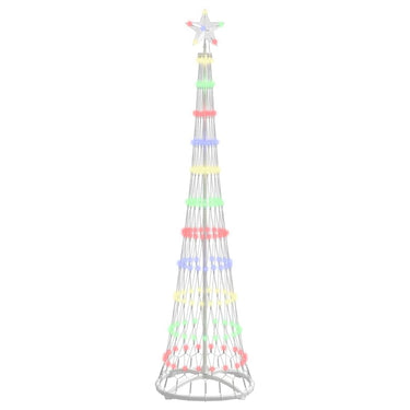 Vidaxl led kerstboom met 230 led multikleur 51 x 51 x 190 cm metaal