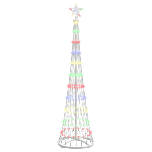 Vidaxl led kerstboom met 230 led multikleur 51 x 51 x 190 cm metaal