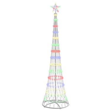 Vidaxl led kerstboom met 290 led multikleur 70 x 70 x 250 cm metaal