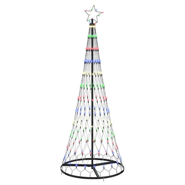 Vidaxl led kerstboom met 230 led multikleur 184.5 cm metaal
