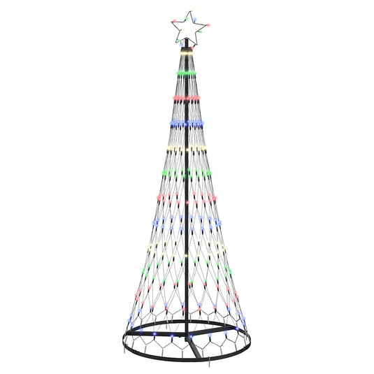 Vidaxl led kerstboom met 230 led multikleur 184.5 cm metaal