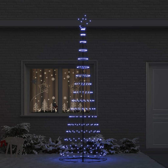 Vidaxl led kerstboom met 355 led met standaard blauw 184.5 cm metaal