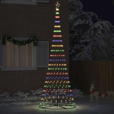 Vidaxl led kerstboom met 455 led multikleur 184.5 cm metaal