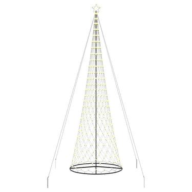 Vidaxl led kerstboom met 555 led met standaard warmwit 500 cm metaal