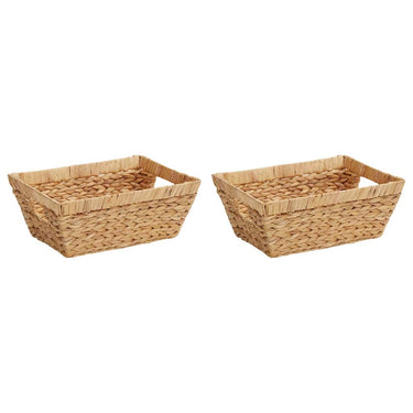 Vidaxl opslagmanden 2 pcs naturel 38 x 28 x 15 cm waterhyacint