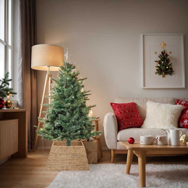 Load image into Gallery viewer, Vidaxl kerstboomkraag bruin 70 x 70 x 28 cm waterhyacint
