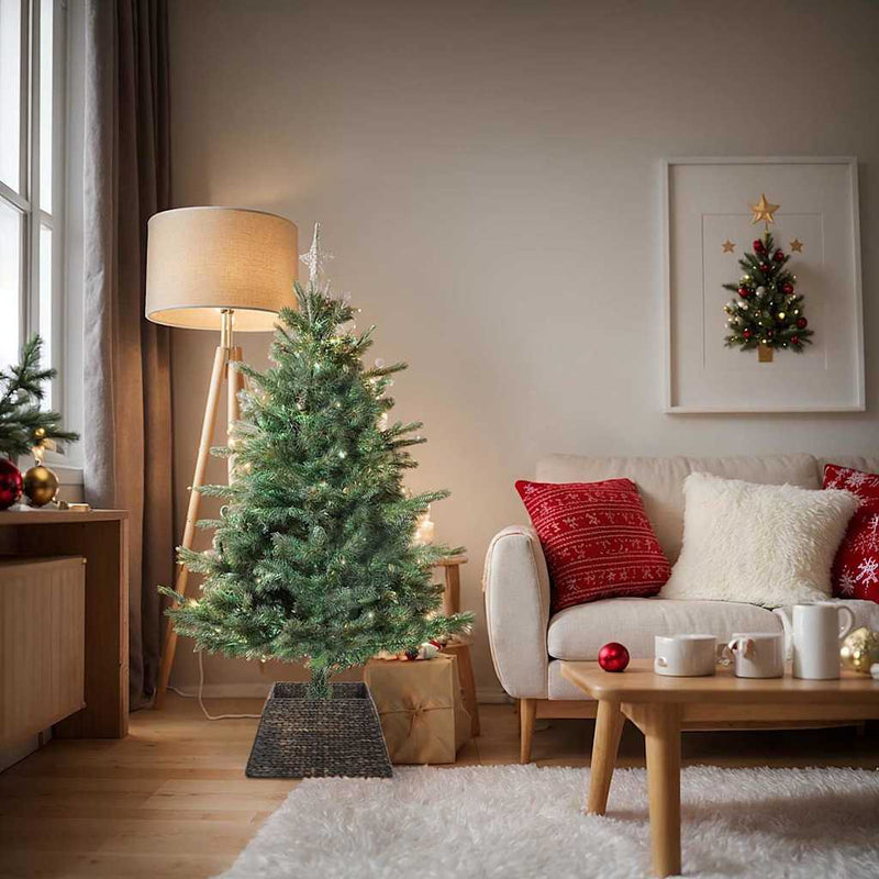 Load image into Gallery viewer, Vidaxl kerstboomkraag zwart 50 x 50 x 25 cm waterhyacint
