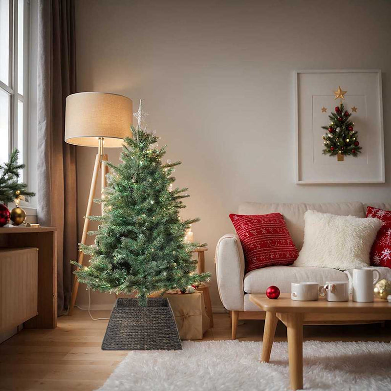 Load image into Gallery viewer, Vidaxl kerstboomkraag zwart 60 x 60 x 28 cm waterhyacint
