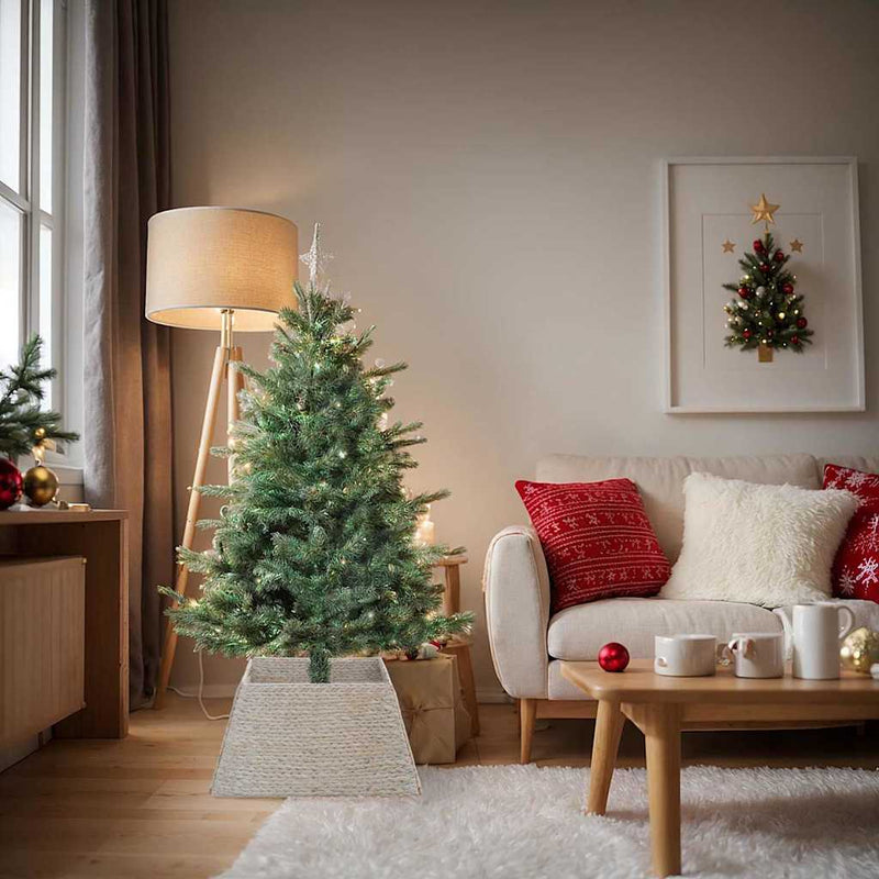 Load image into Gallery viewer, Vidaxl kerstboomkraag wit 70 x 70 x 28 cm waterhyacint

