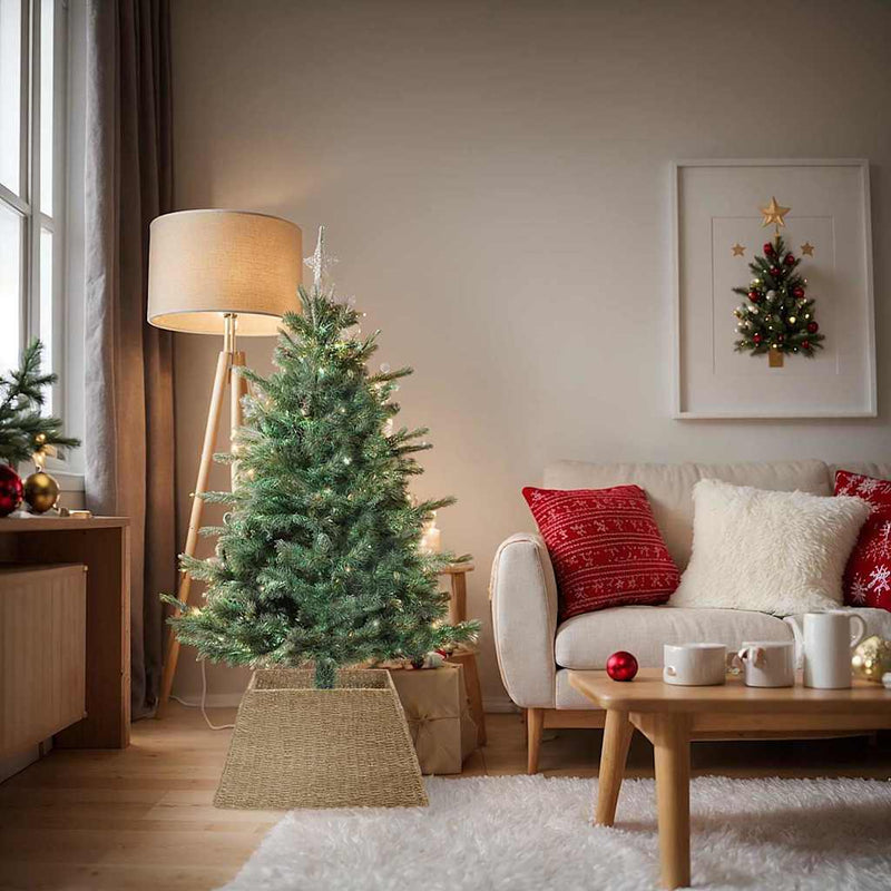 Load image into Gallery viewer, Vidaxl kerstboomkraag bruin 70 x 70 x 28 cm zeegras
