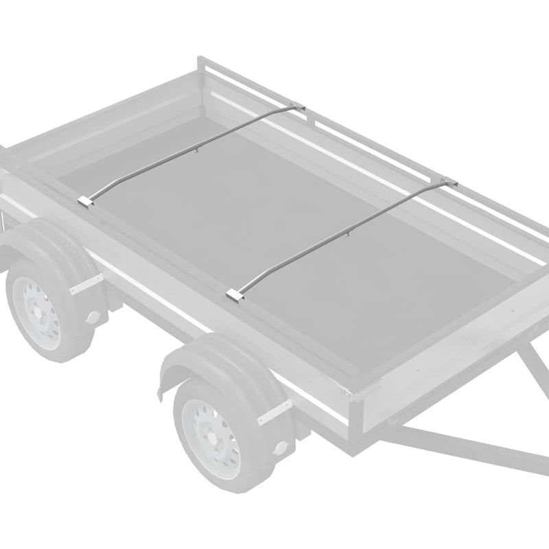Load image into Gallery viewer, Vidaxl zeildoekbevestiging voor aanhangwagens 2 pcs zilver 100-145 cm
