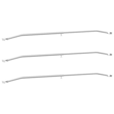 Vidaxl zeildoekbevestiging voor aanhangwagens 3 pcs zilver 100-145 cm