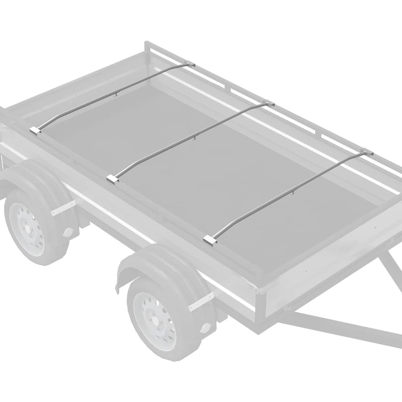 Load image into Gallery viewer, Vidaxl zeildoekbevestiging voor aanhangwagens 3 pcs zilver 100-145 cm
