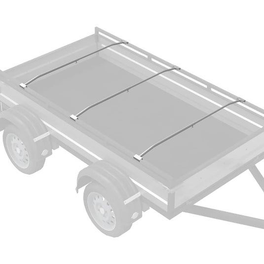 Vidaxl zeildoekbevestiging voor aanhangwagens 3 pcs zilver 100-145 cm