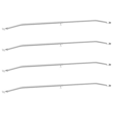 Vidaxl zeildoekbevestiging voor aanhangwagens 4 pcs zilver 100-145 cm
