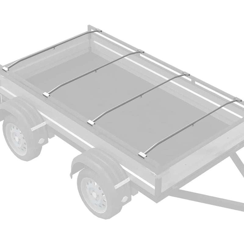 Load image into Gallery viewer, Vidaxl zeildoekbevestiging voor aanhangwagens 4 pcs zilver 100-145 cm
