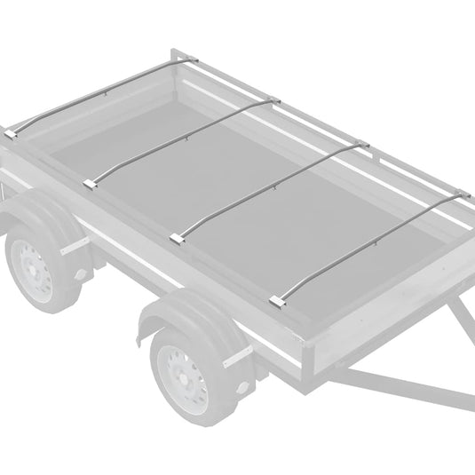 Vidaxl zeildoekbevestiging voor aanhangwagens 4 pcs zilver 100-145 cm