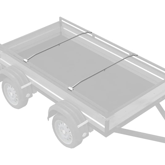 Vidaxl zeildoekbevestiging voor aanhangwagens 2 pcs zilver 130-210 cm