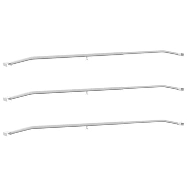 Vidaxl zeildoekbevestiging voor aanhangwagens 3 pcs zilver 130-210 cm