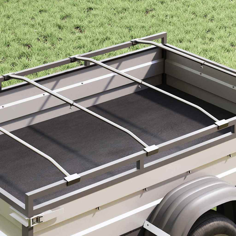 Load image into Gallery viewer, Vidaxl zeildoekbevestiging voor aanhangwagens 4 pcs zilver 130-210 cm
